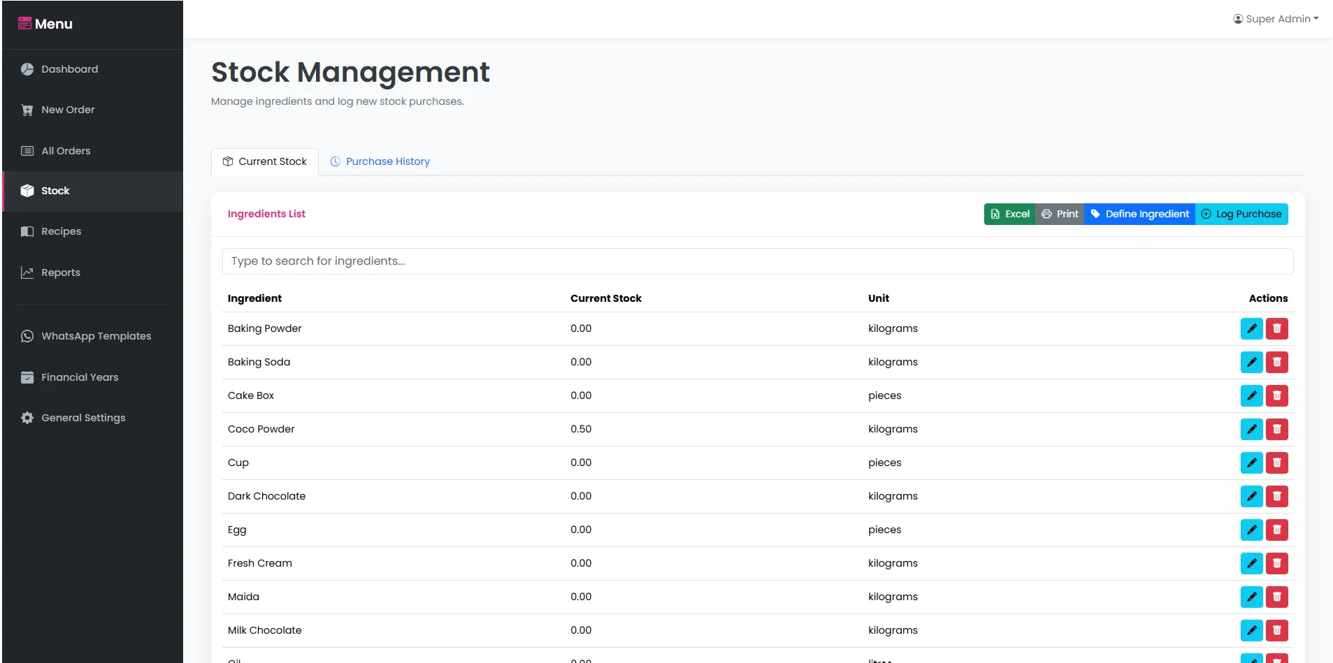 HomeBaker CRM System