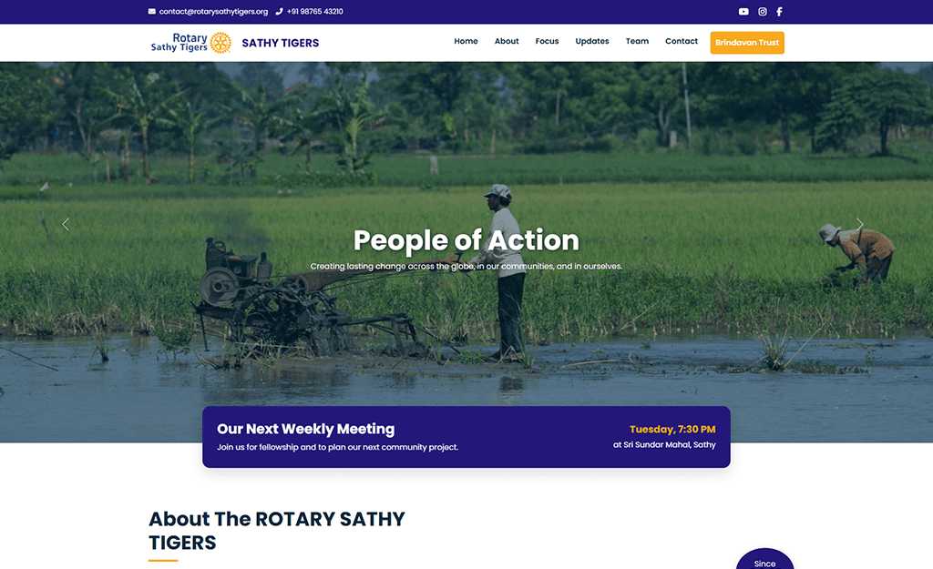 Rotary Sathy Tigers Sathyamangalam Website